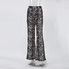 Leopard Print Trousers High Waisted Wide Leg Pants Oversized