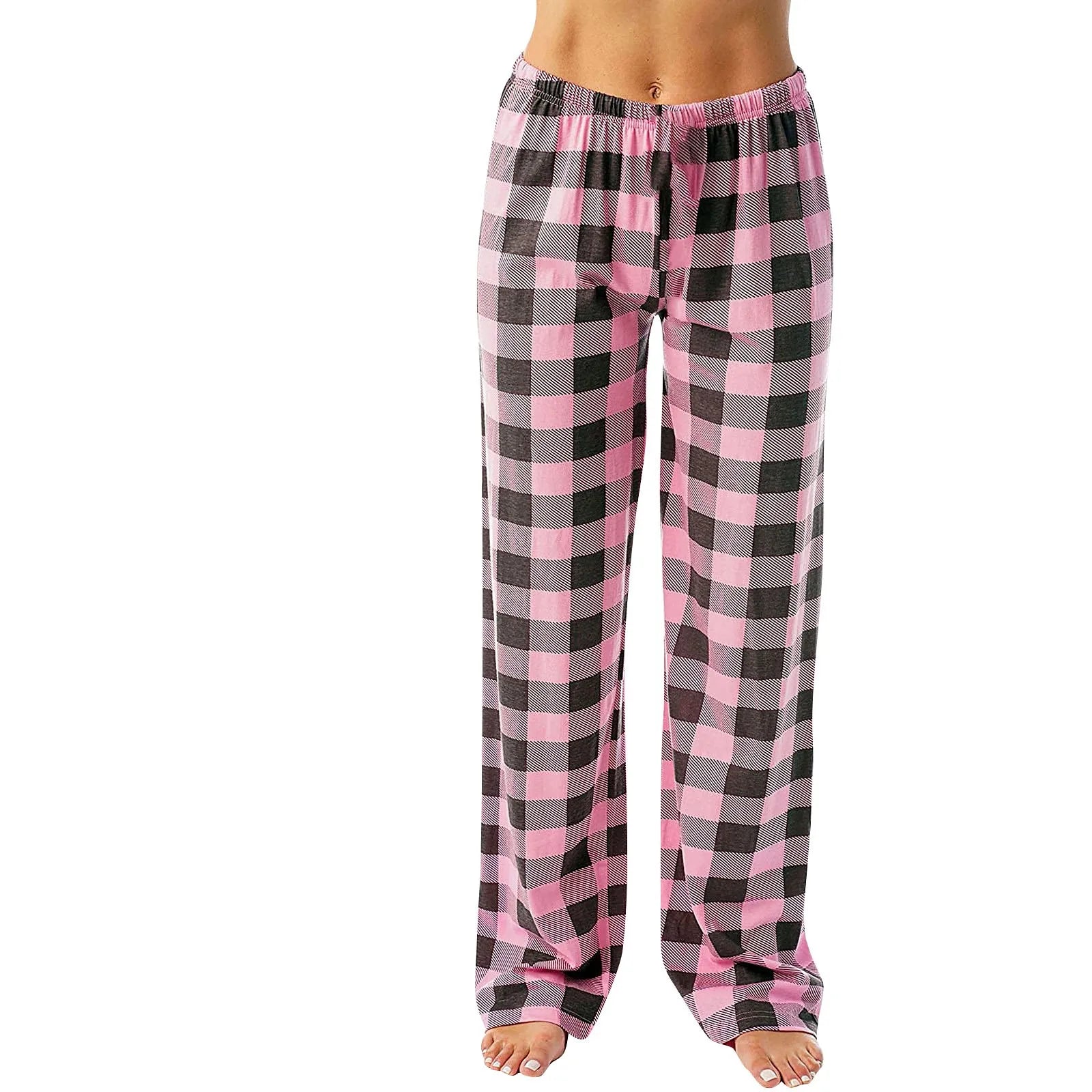Plaid Cotton Loose Ladies Pyjama Pants
