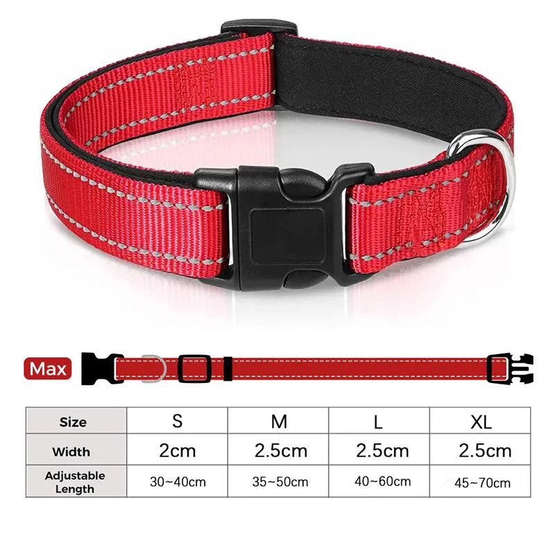 Reflective Dog Collar For Medium Large Dogs