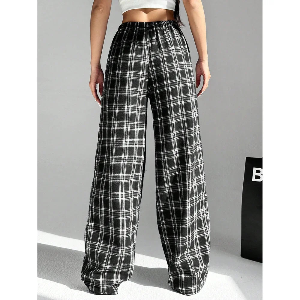 Trendy Classic Leopard Print Loose-Fit Wide-Leg