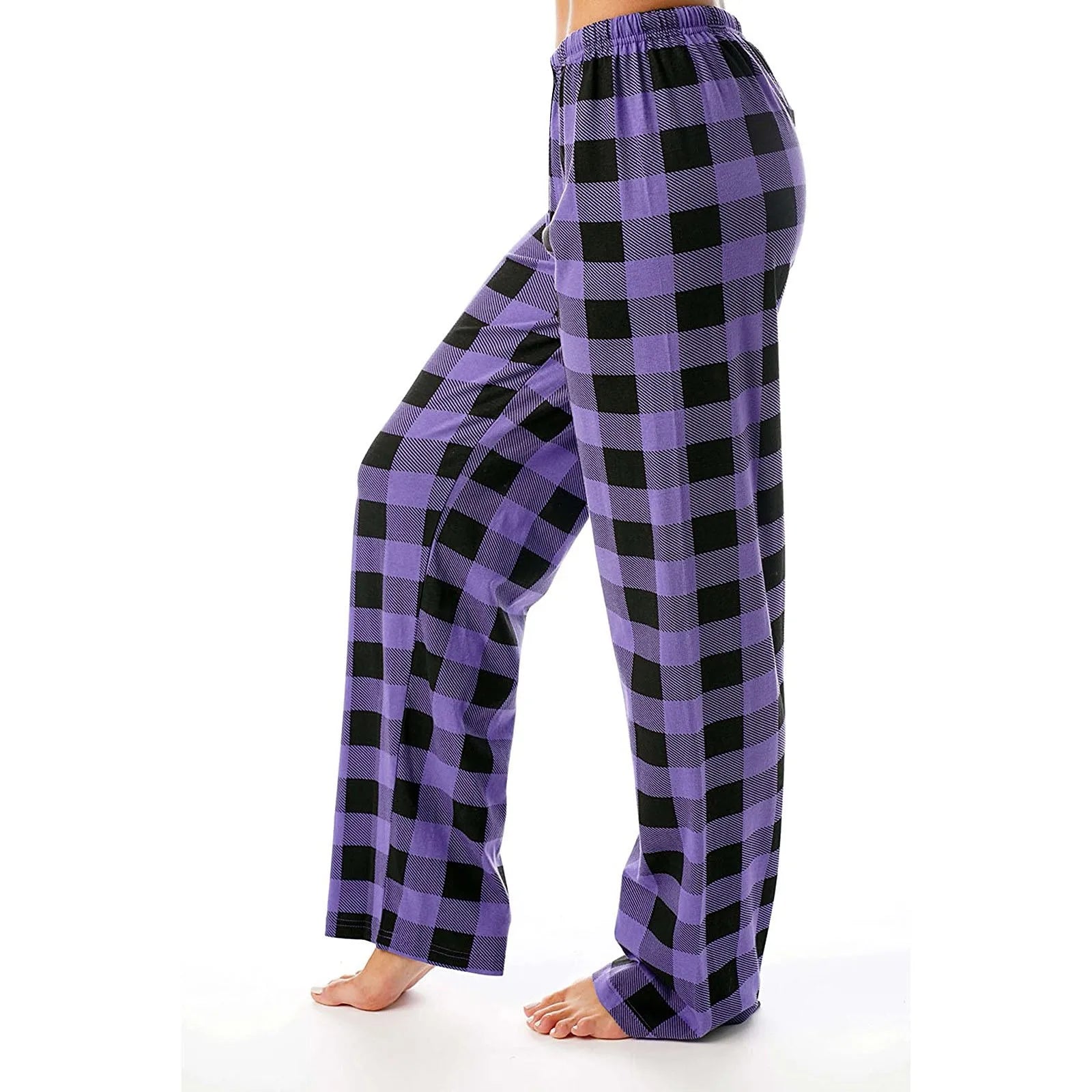 Plaid Cotton Loose Ladies Pyjama Pants