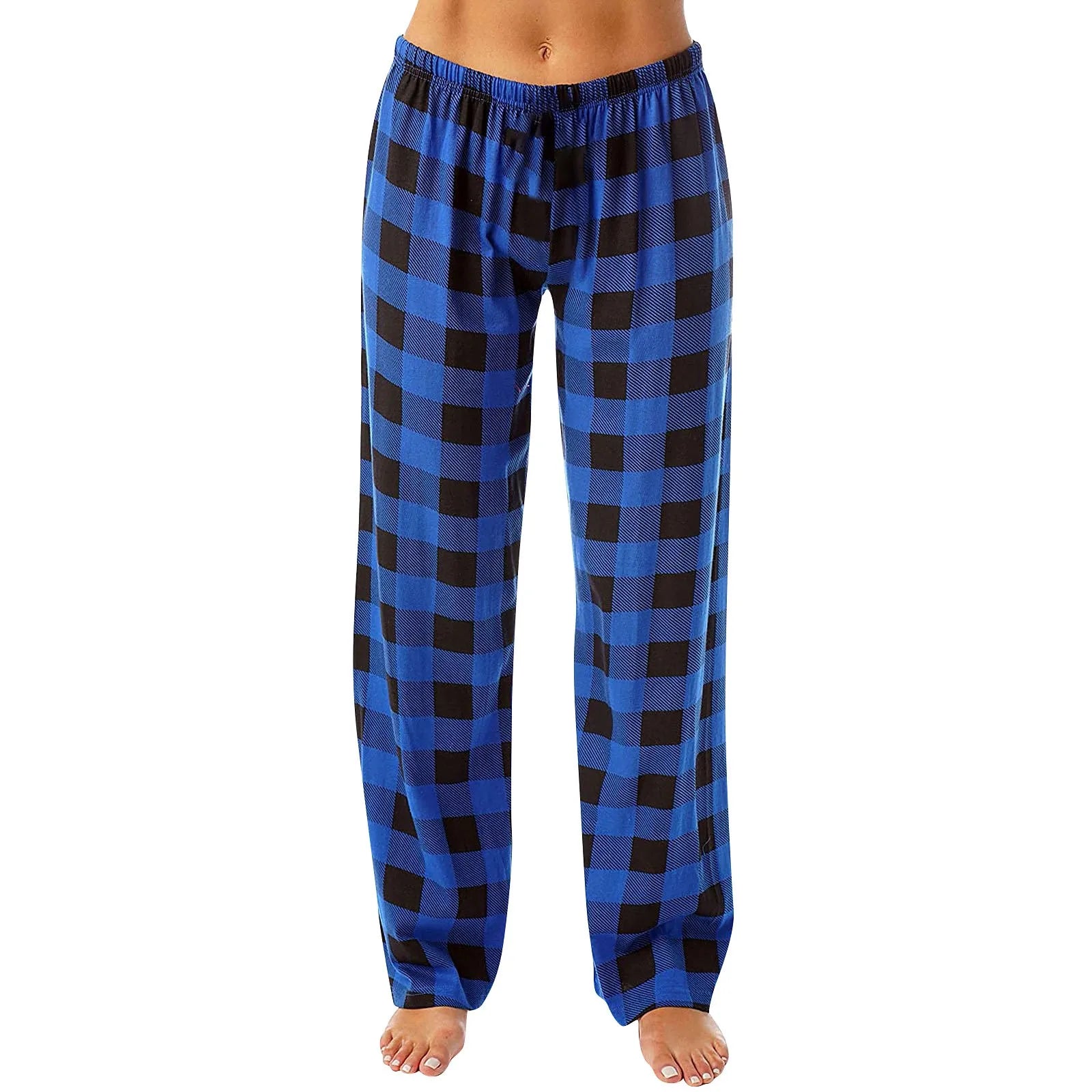 Plaid Cotton Loose Ladies Pyjama Pants