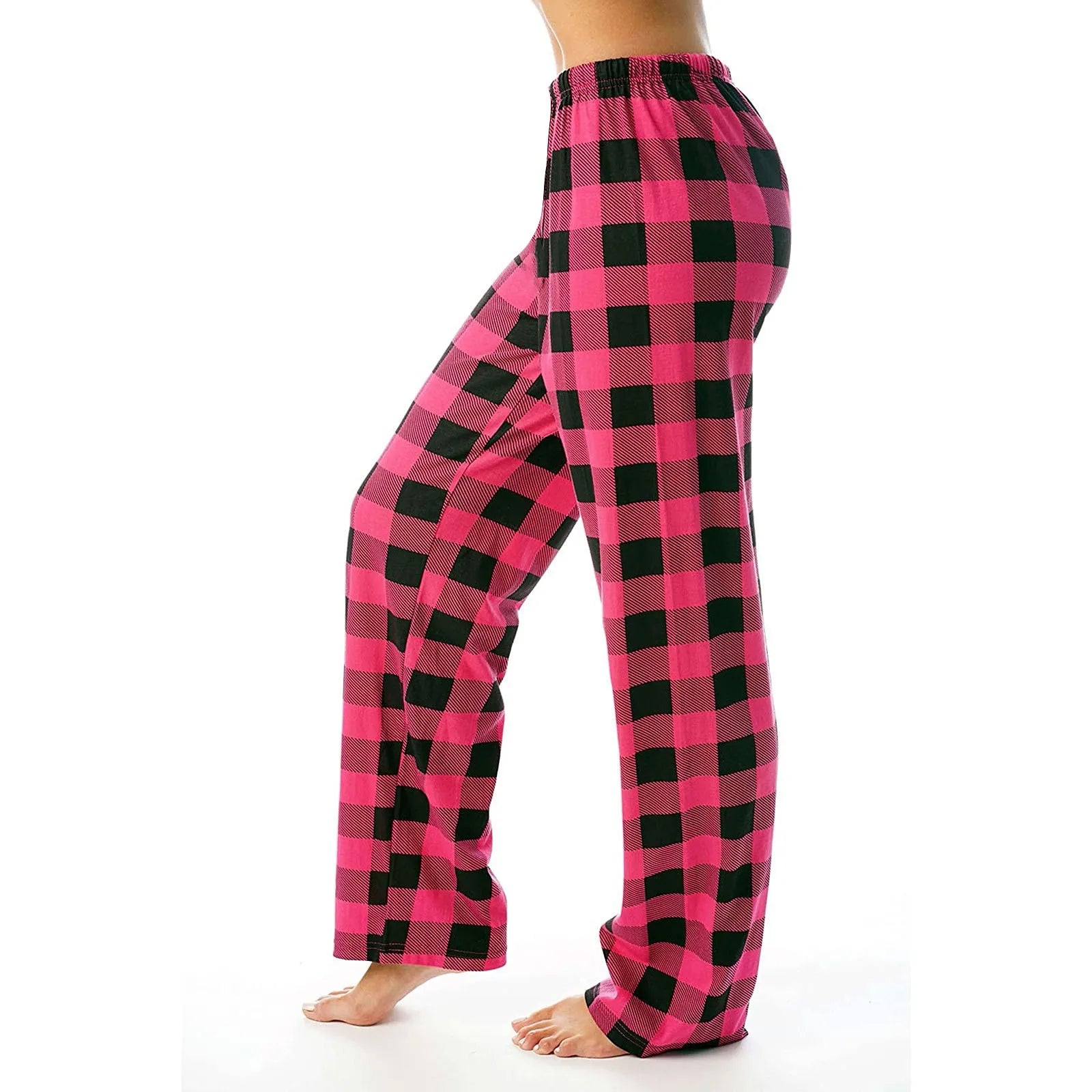 Plaid Cotton Loose Ladies Pyjama Pants