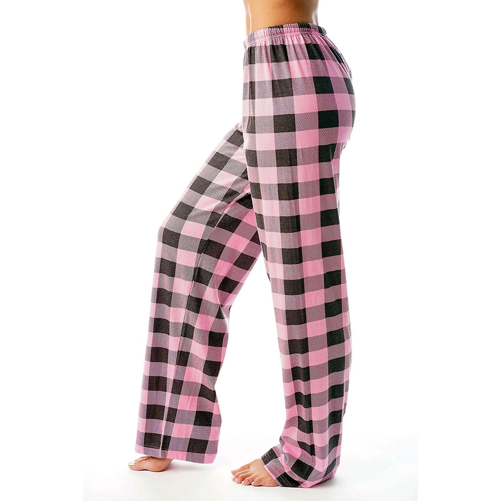 Plaid Cotton Loose Ladies Pyjama Pants