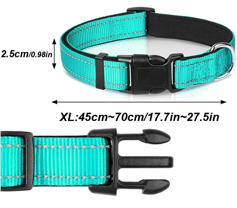 Reflective Dog Collar For Medium Large Dogs