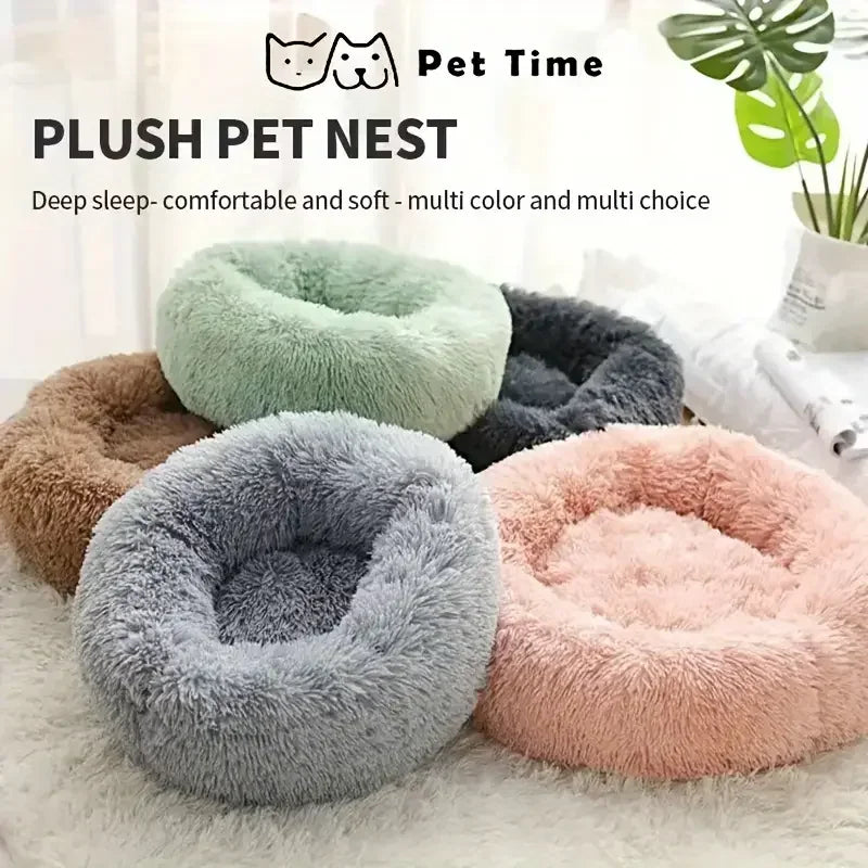 Plush Dog Bed & Cat