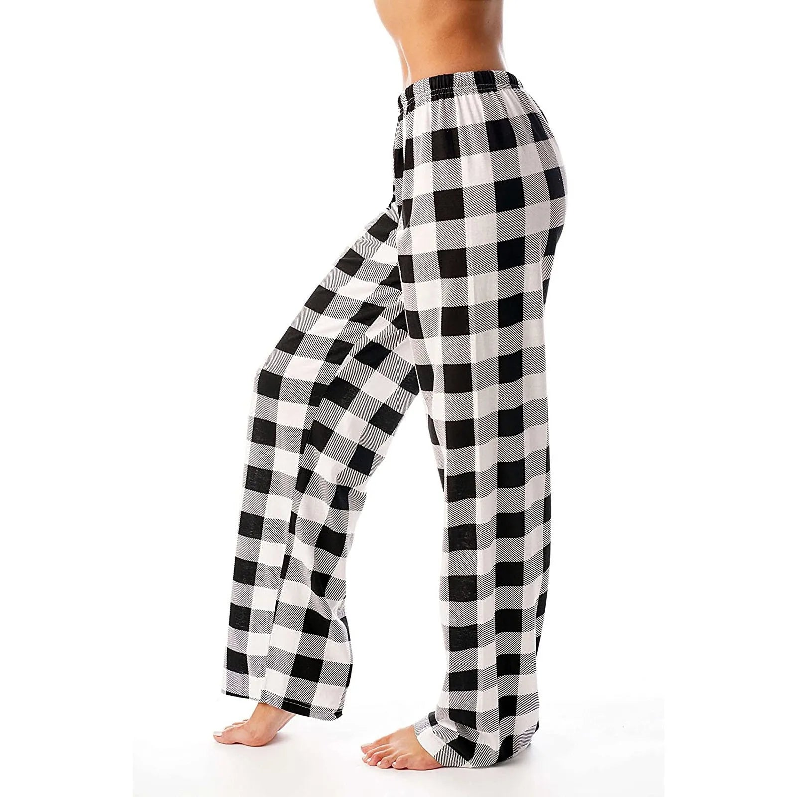 Plaid Cotton Loose Ladies Pyjama Pants