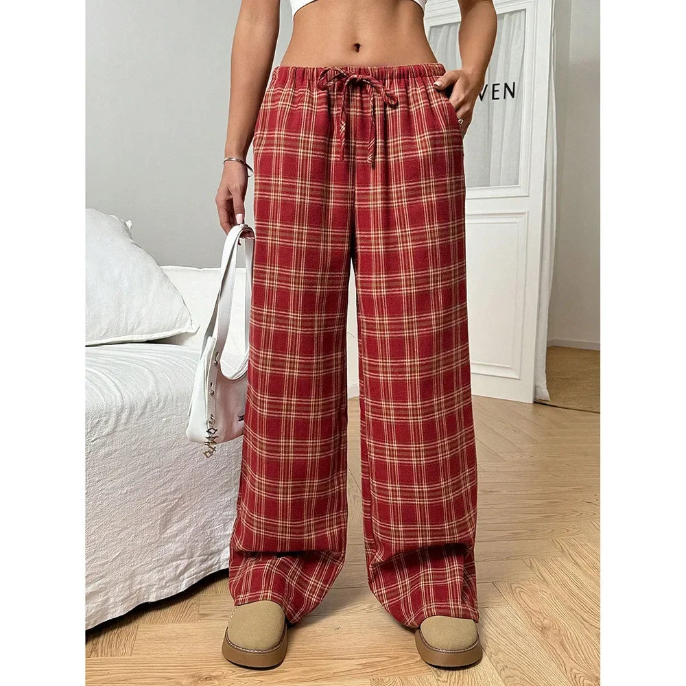 Trendy Classic Leopard Print Loose-Fit Wide-Leg