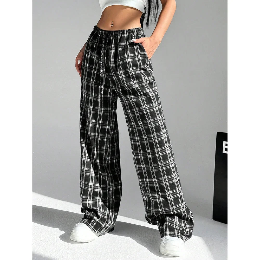 Trendy Classic Leopard Print Loose-Fit Wide-Leg