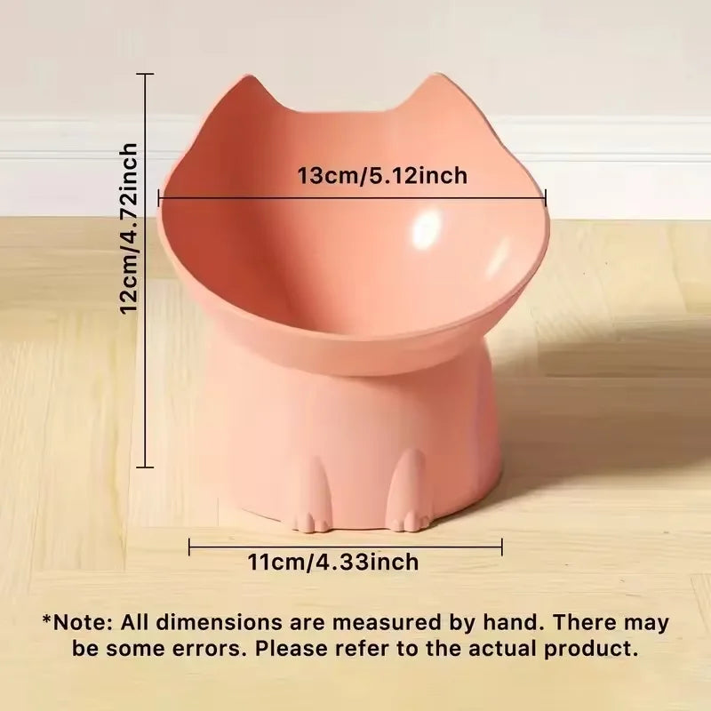 Pet Food Bowl Tilt High Bottom Neck Protector