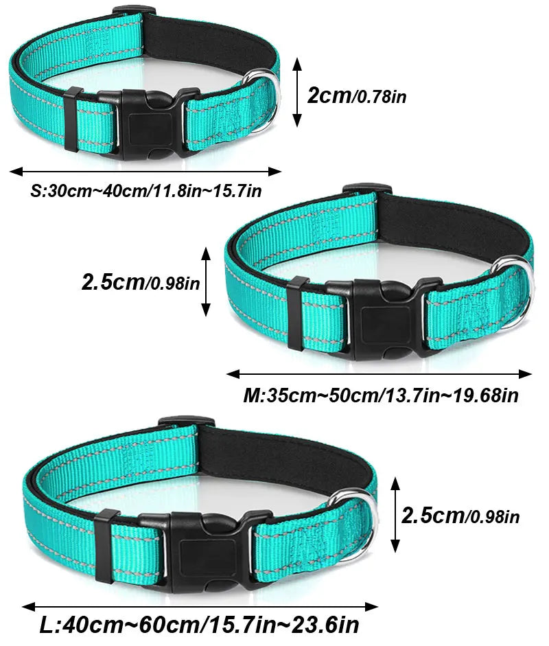 Reflective Dog Collar For Medium Large Dogs